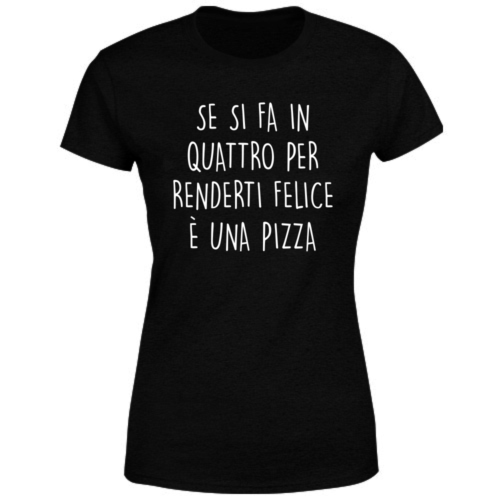 T-Shirt Donna Pizza - Scritte Divertenti