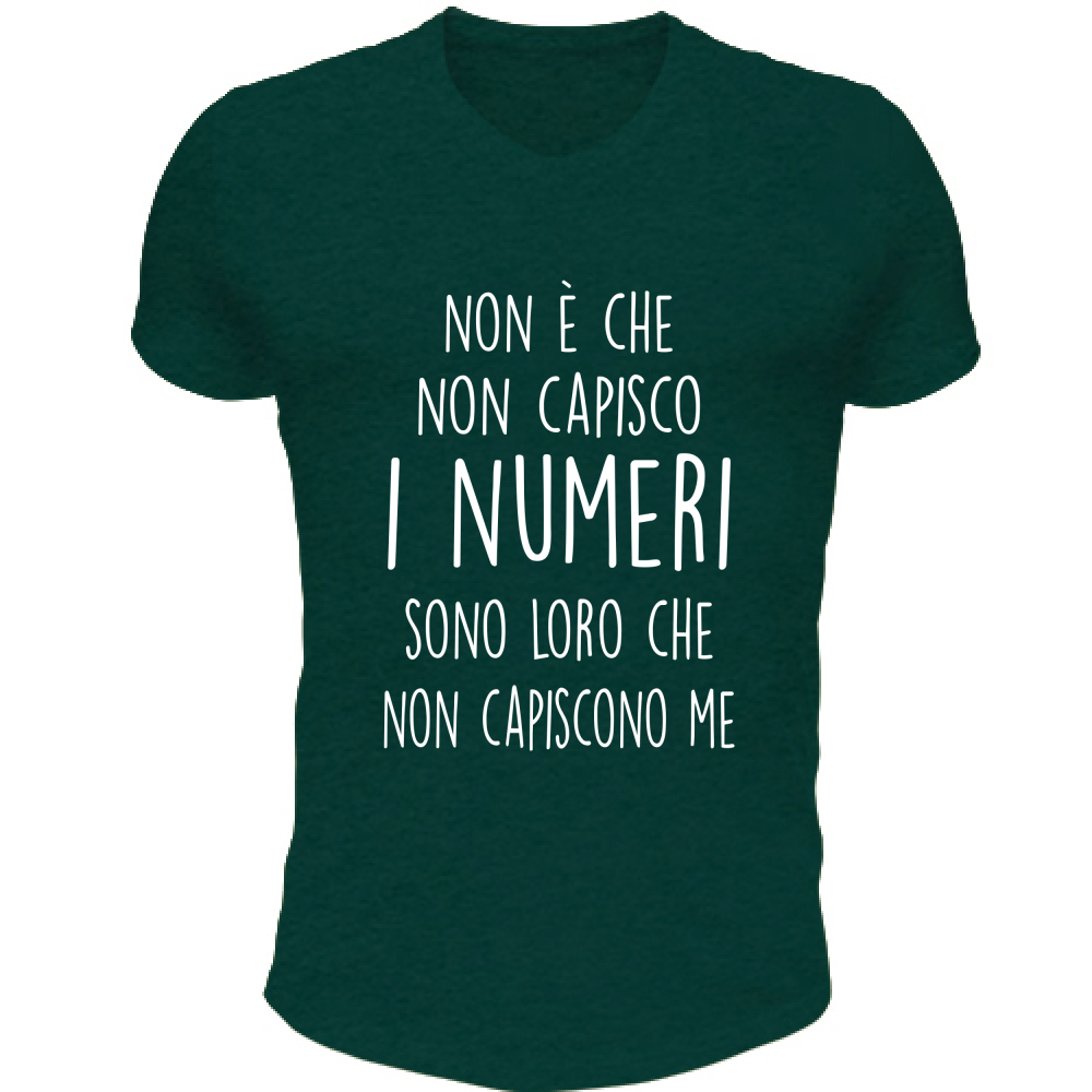 T-Shirt Unisex Scollo V Non capiscono me - Scritte Divertenti