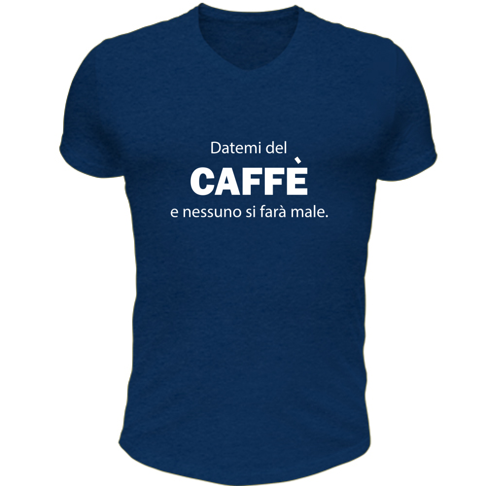 T-Shirt Unisex Scollo V Datemi del caffè