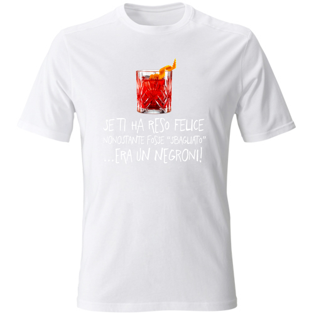 T-Shirt Unisex Large Negroni sbagliato - Scritte Divertenti