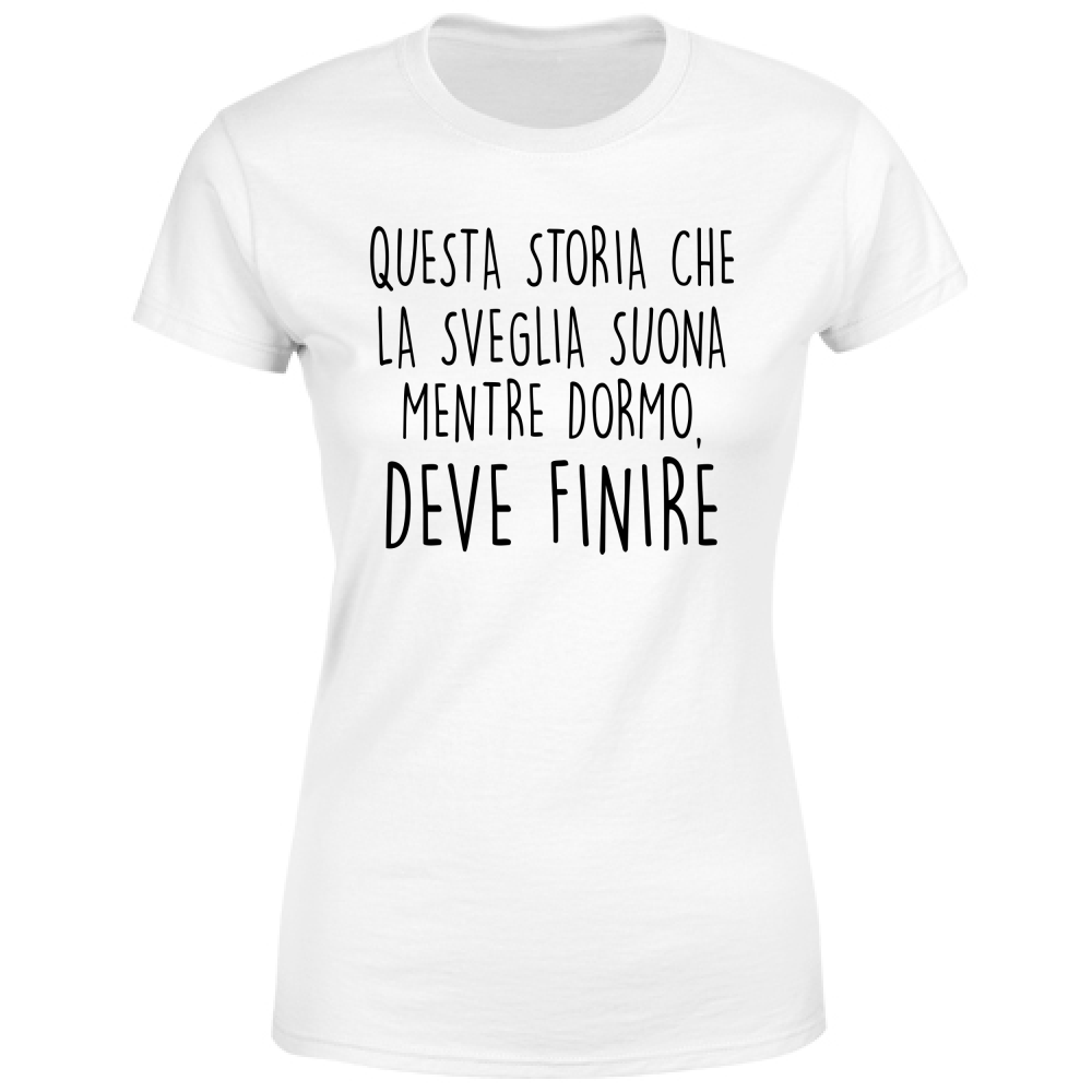 T-Shirt Donna Mentre dormo - Scritte Divertenti - Chiara