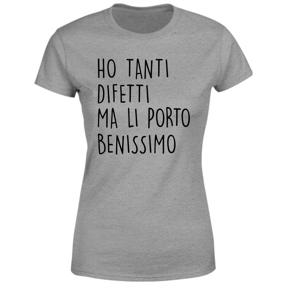 T-Shirt Donna Tanti difetti - Scritte Divertenti - Chiara