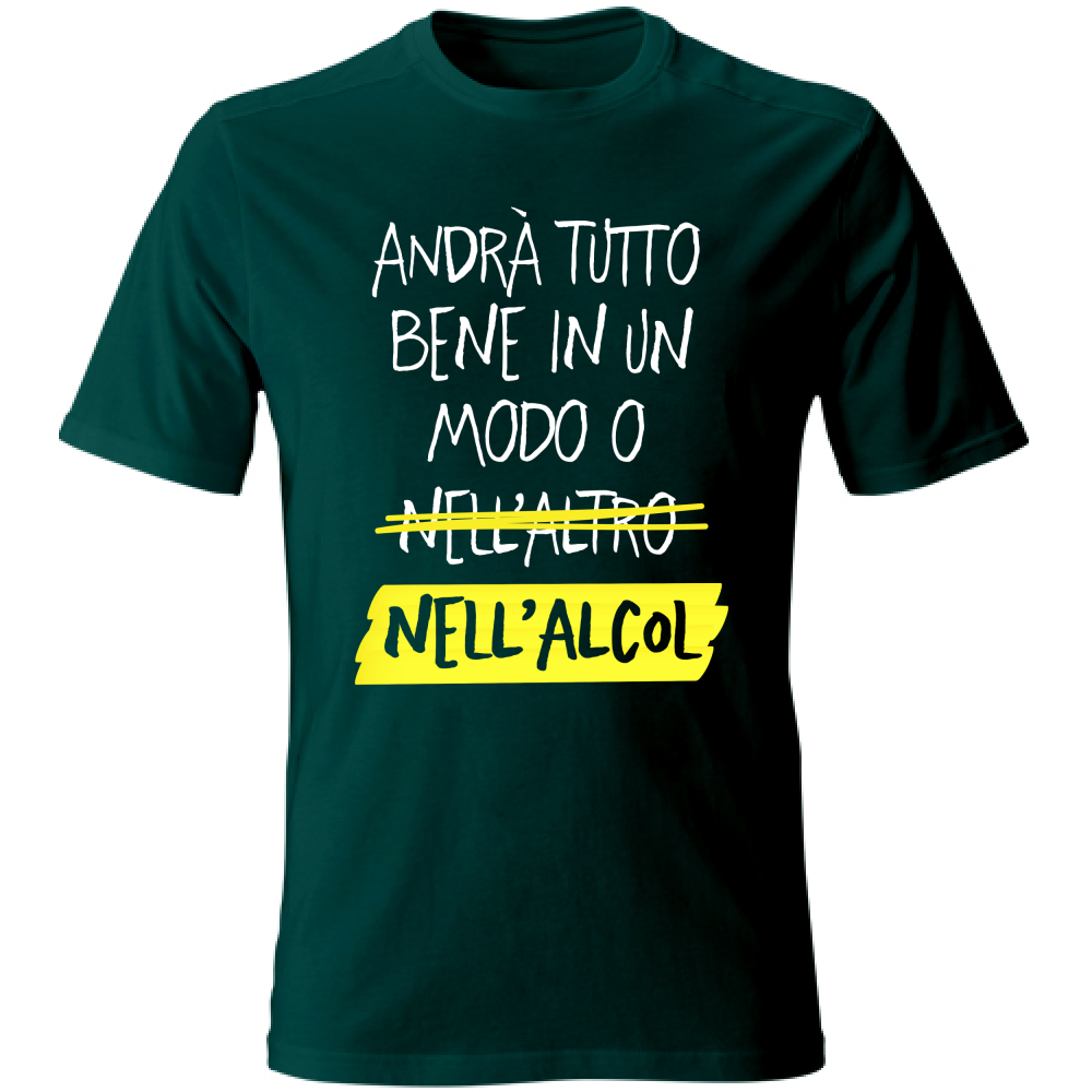 T-Shirt Unisex Andrà tutto bene - Scritte Divertenti