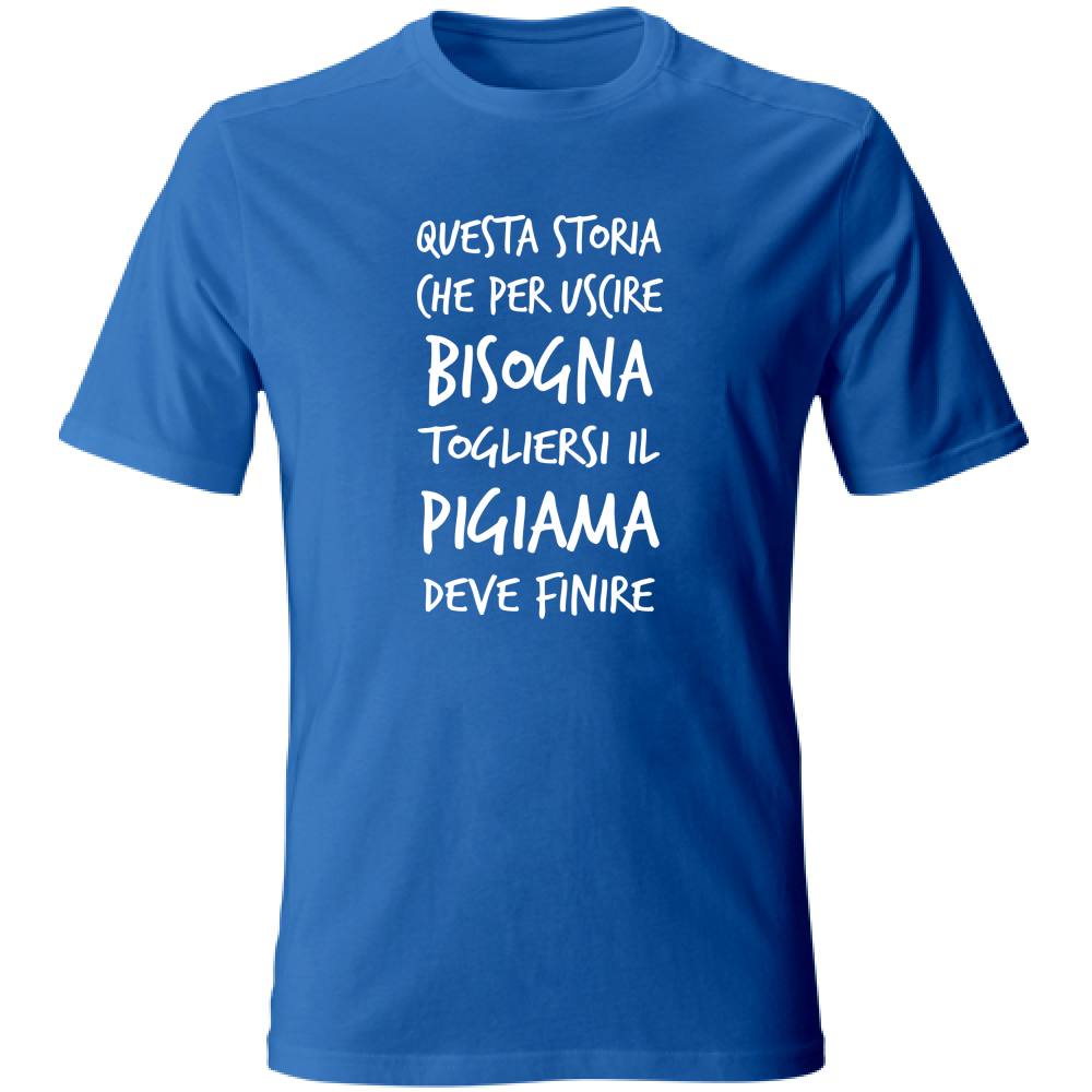 T-Shirt Unisex Large Pigiama - Scritte Divertenti