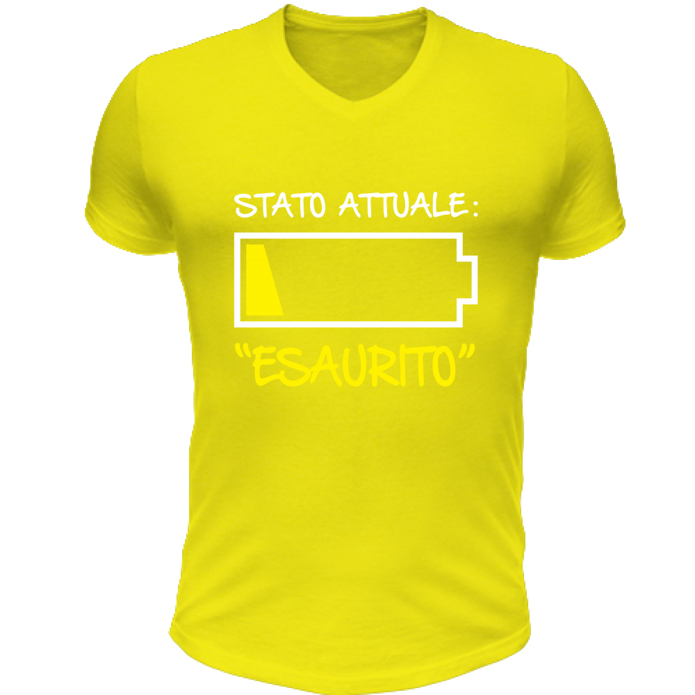 T-Shirt Unisex Scollo V Stato attuale: Esaurito - Scritte Divertenti