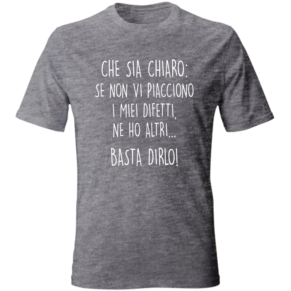 T-Shirt Unisex Difetti - Scritte Divertenti