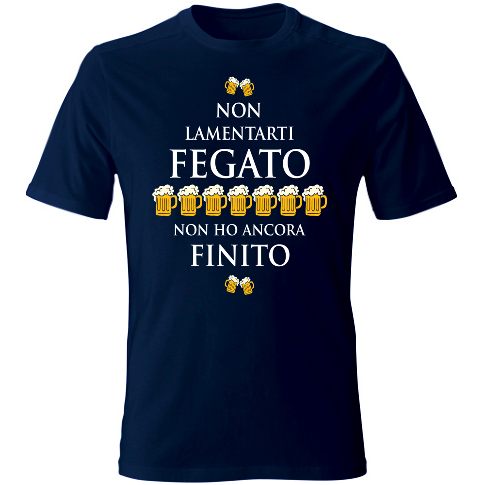 T-Shirt Unisex Large Fegato - Scritte Divertenti