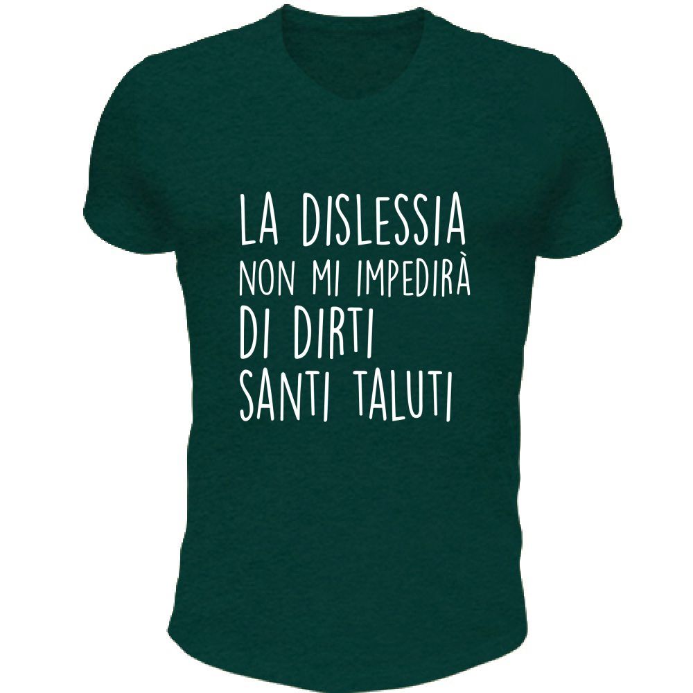 T-Shirt Unisex Scollo V Santi Taluti - Scritte Divertenti