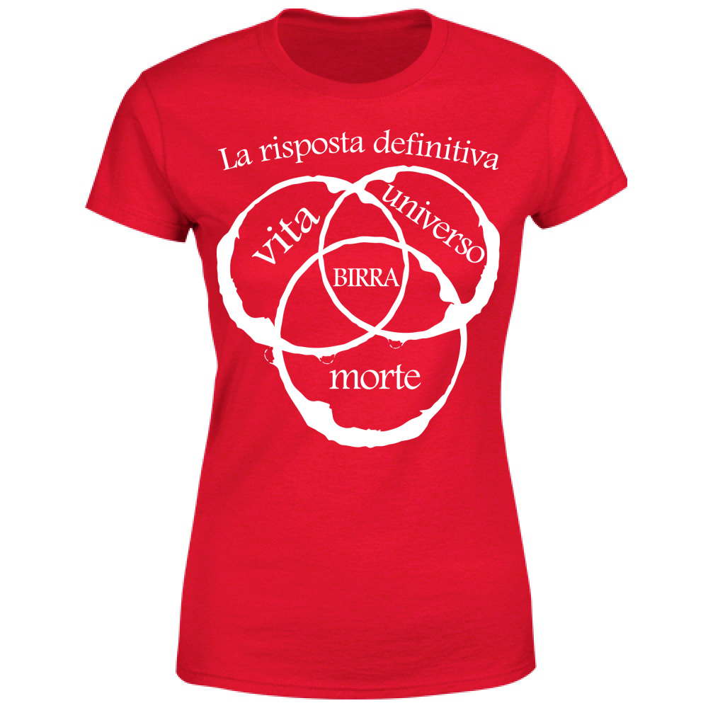 T-Shirt Donna La risposta è birra