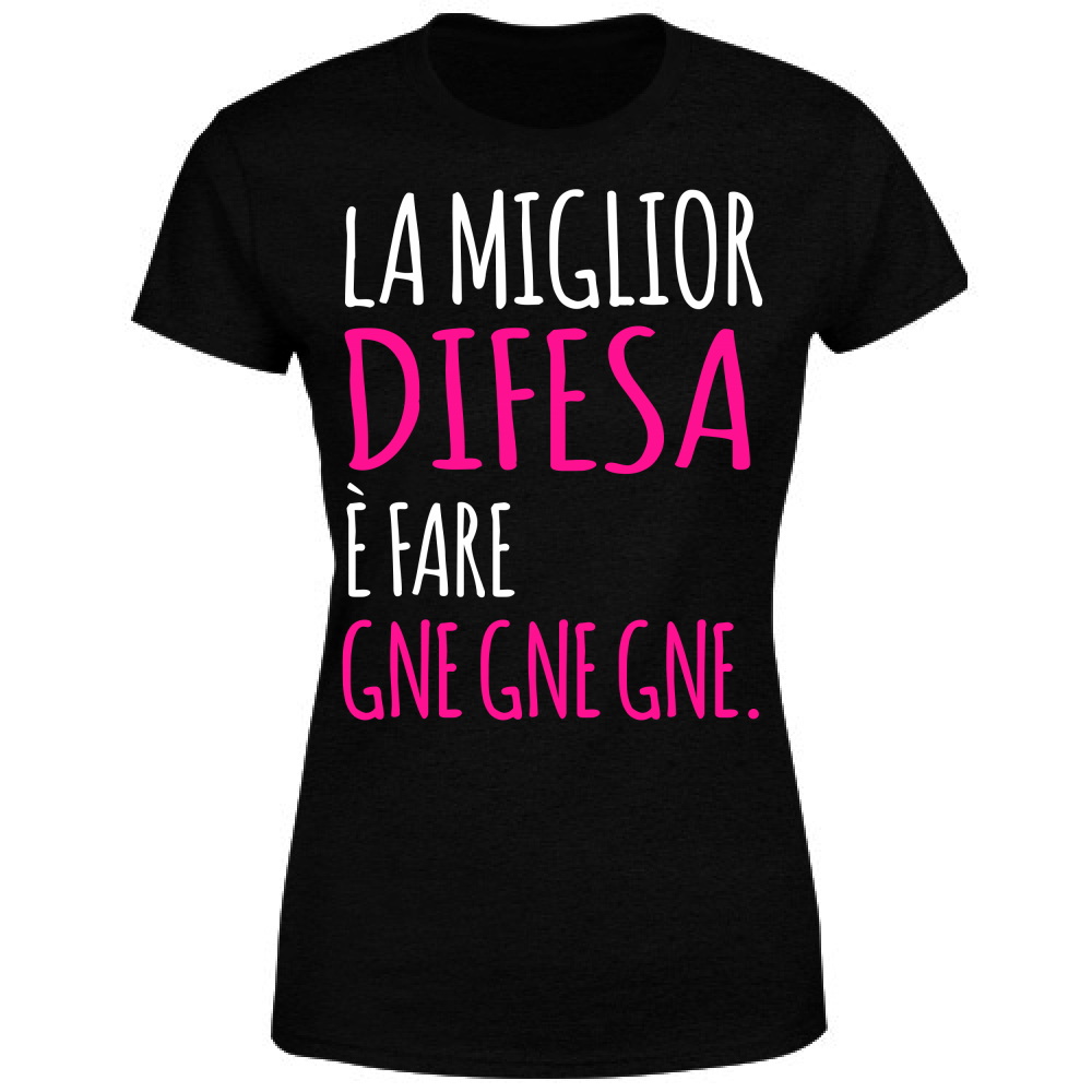 T-Shirt Donna Gne Gne Gne - Scritte Divertenti - Scura