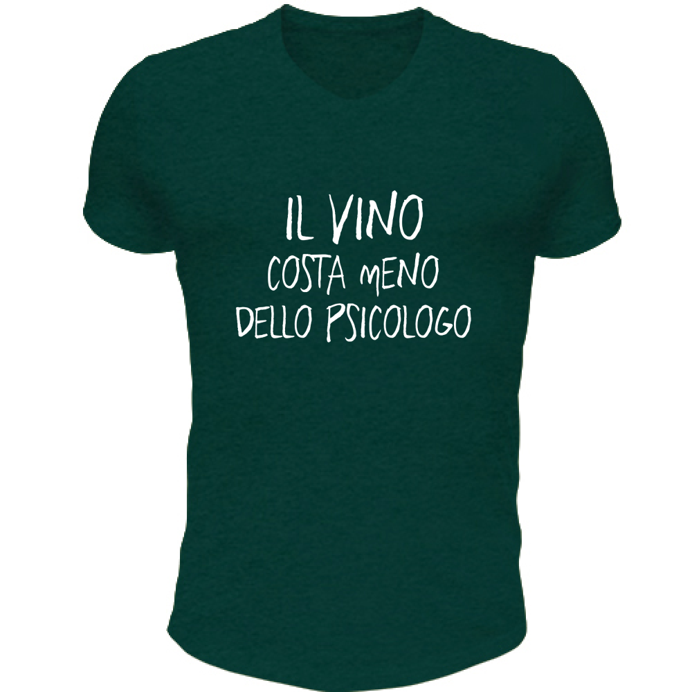 T-Shirt Unisex Scollo V Psicologo - Scritte Divertenti