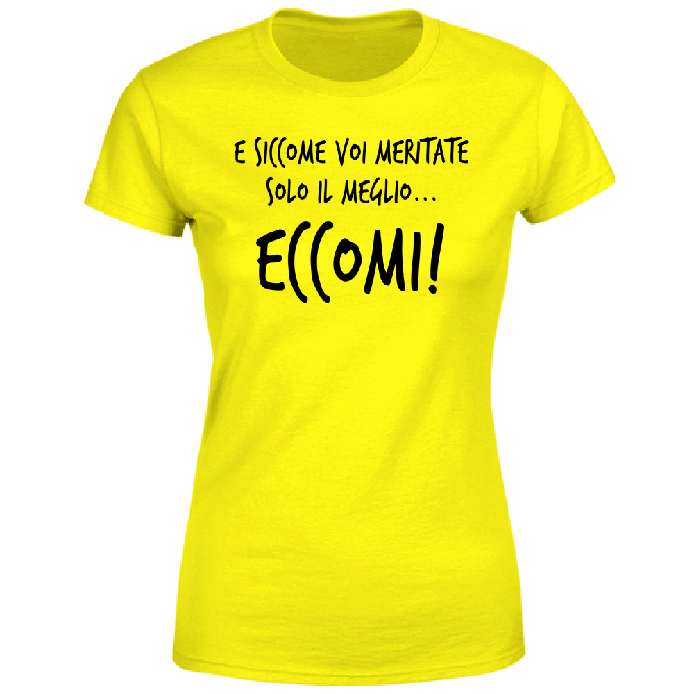 T-Shirt Donna Solo il  meglio - Scritte Divertenti - Chiara