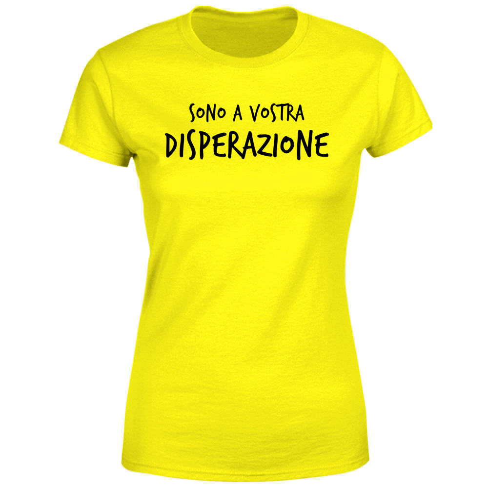 T-Shirt Donna Disperazione - Scritte Divertenti - Chiara