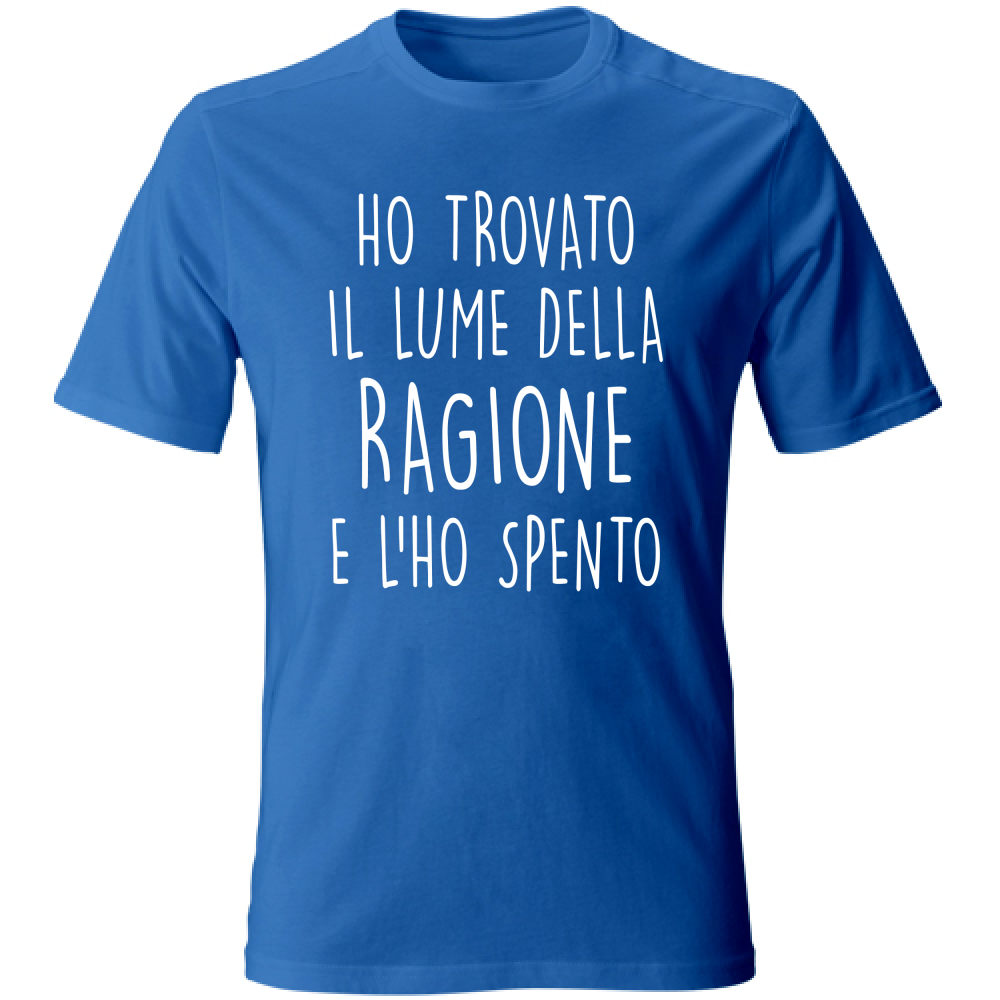 T-Shirt Unisex Lume della ragione - Scritte Divertenti