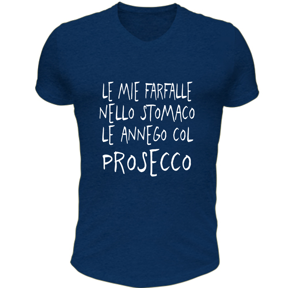 T-Shirt Unisex Scollo V Le mie farfalle - Scritte Divertenti