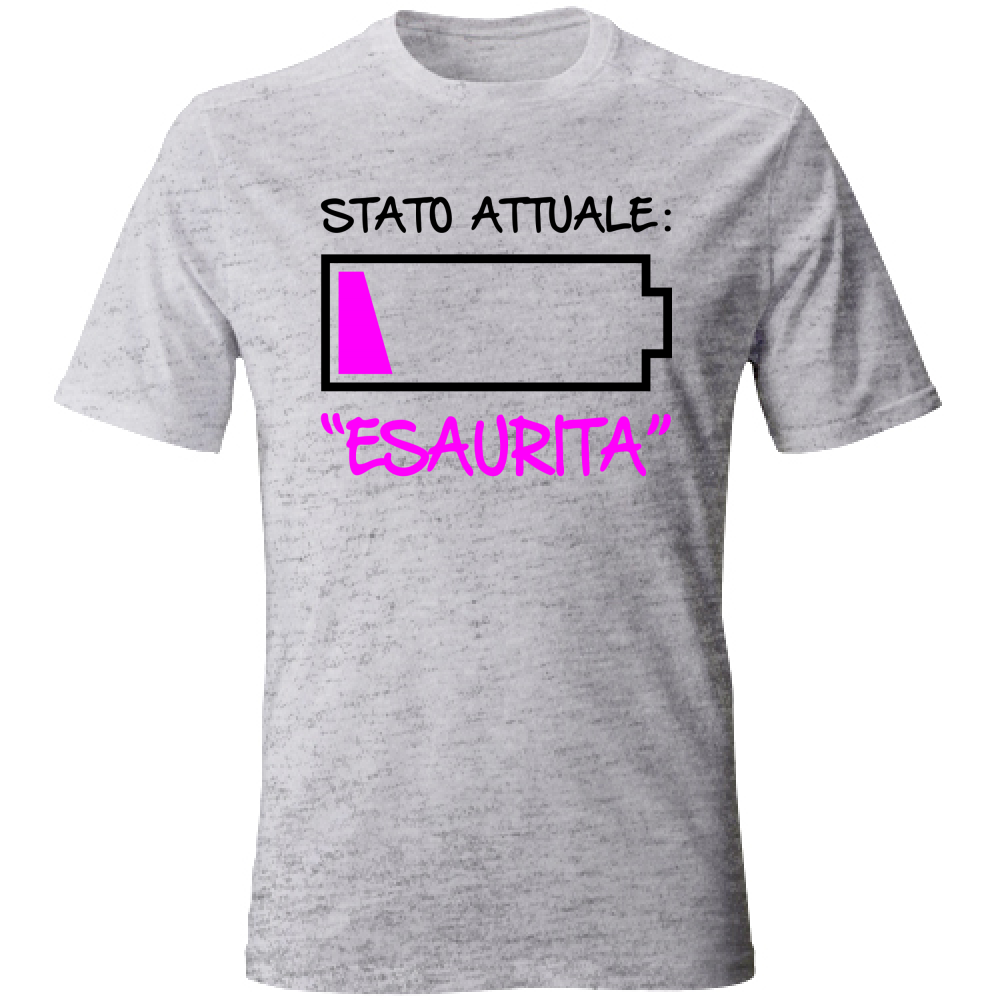 T-Shirt Unisex Stato attuale esaurita - Scritte Divertenti - Chia