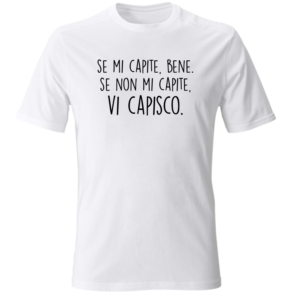 T-Shirt Unisex Vi capisco - Scritte Divertenti - Chiara