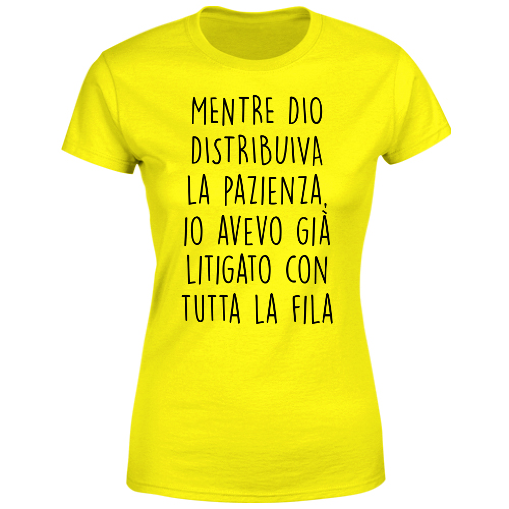 T-Shirt Donna La pazienza - Scritte Divertenti - Chiara