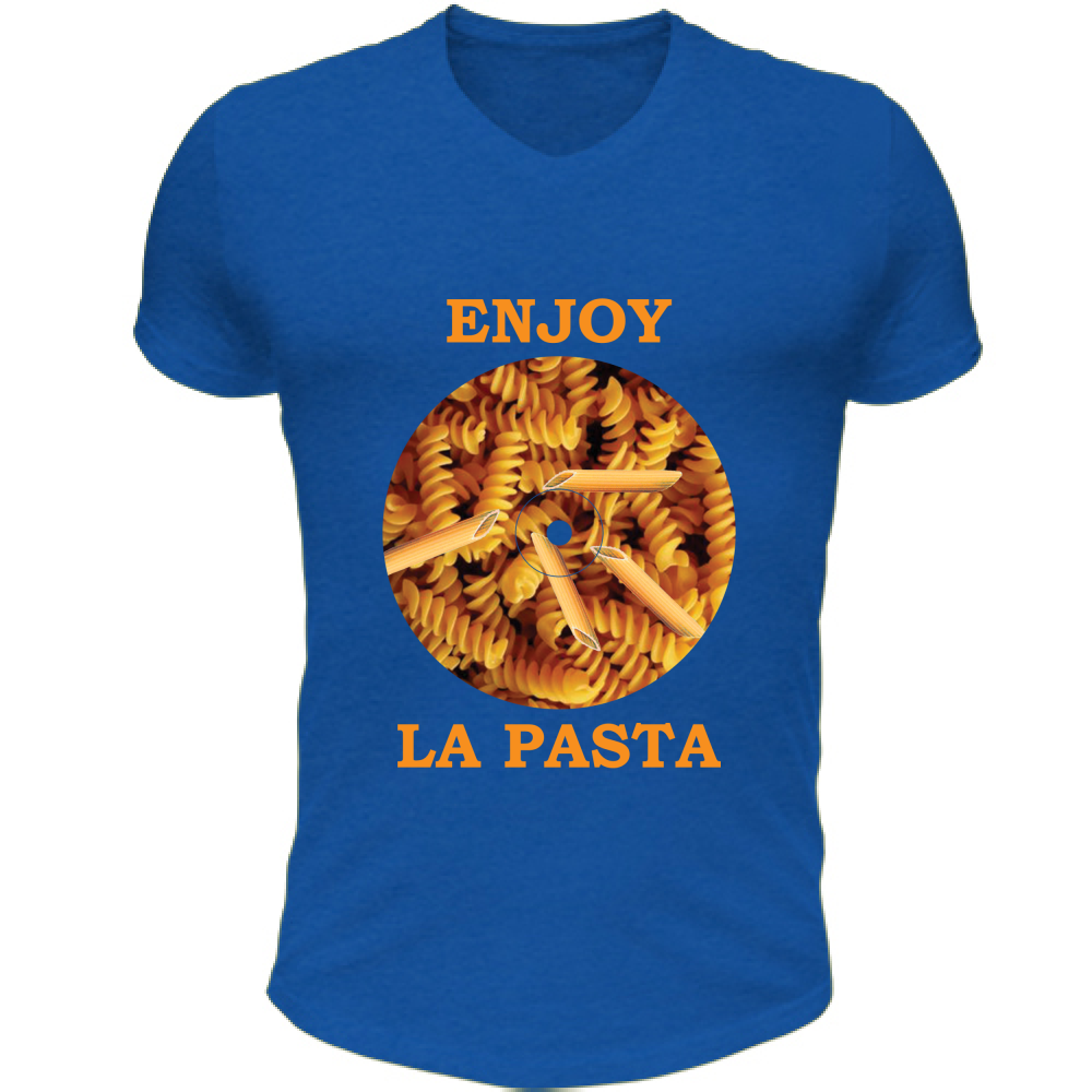 T-Shirt Unisex Scollo V Enjoy La Pasta