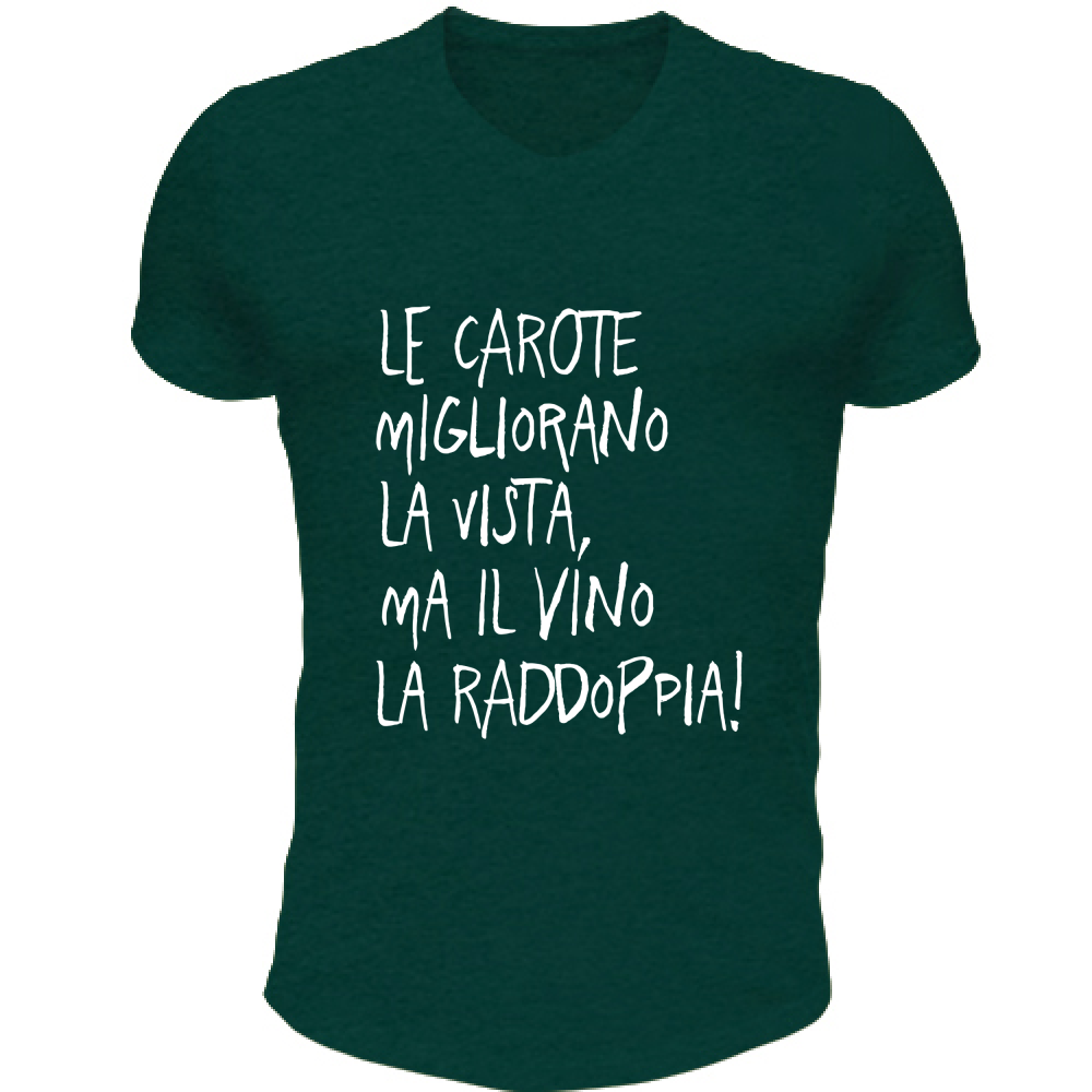 T-Shirt Unisex Scollo V Le carote - Scritte Divertenti