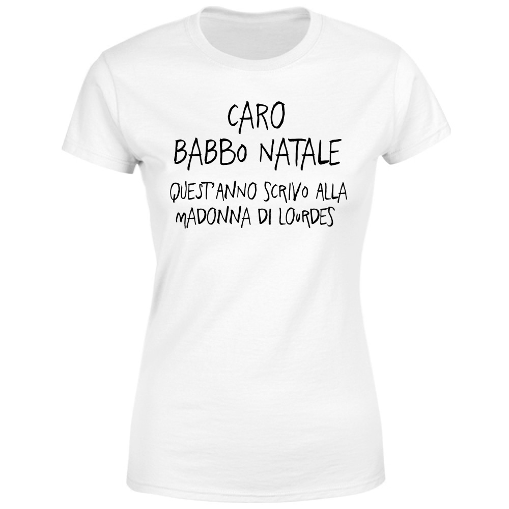 T-Shirt Donna Caro Babbo Natale - Scritte Divertenti - Chiara