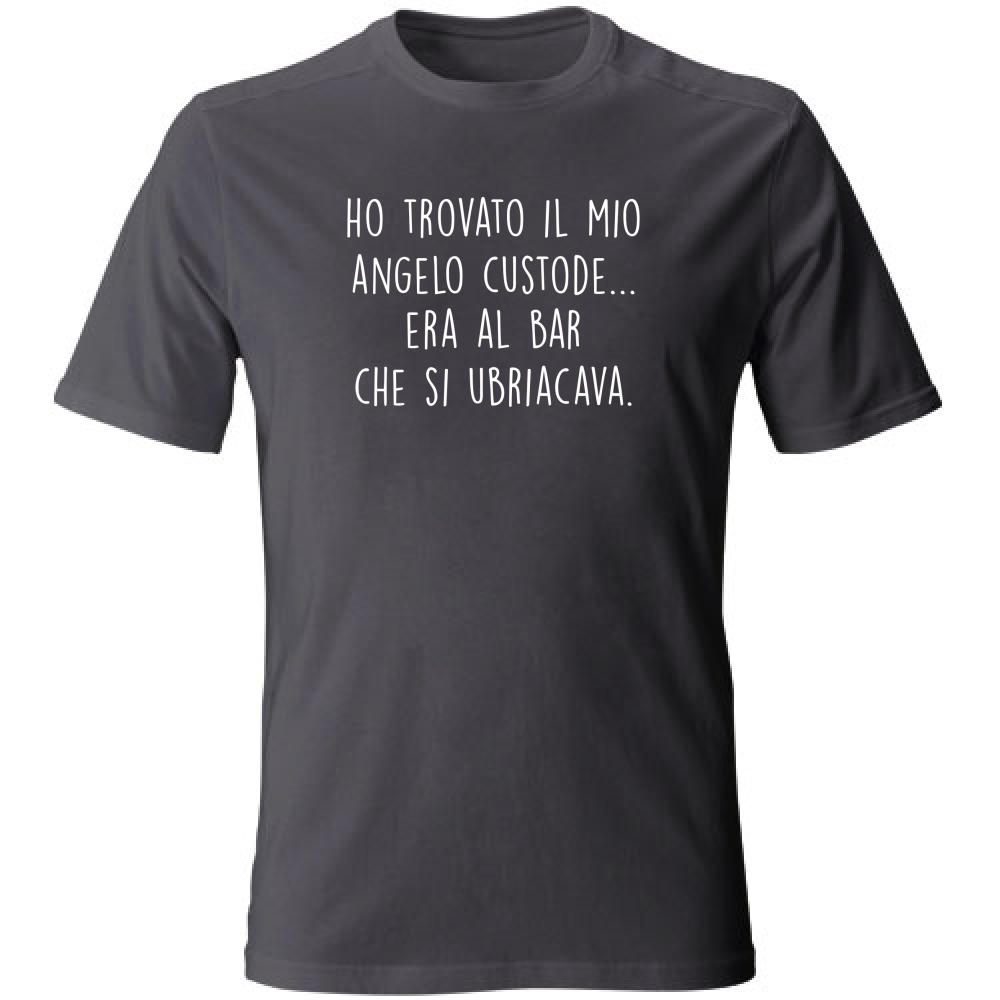 T-Shirt Unisex Large Il mio angelo custode - Scritte Divertenti