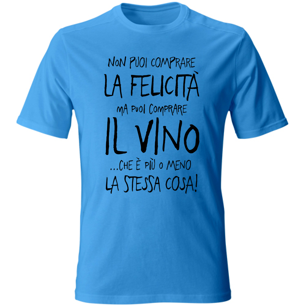 T-Shirt Unisex Felicità - Scritte Divertenti - Chiara