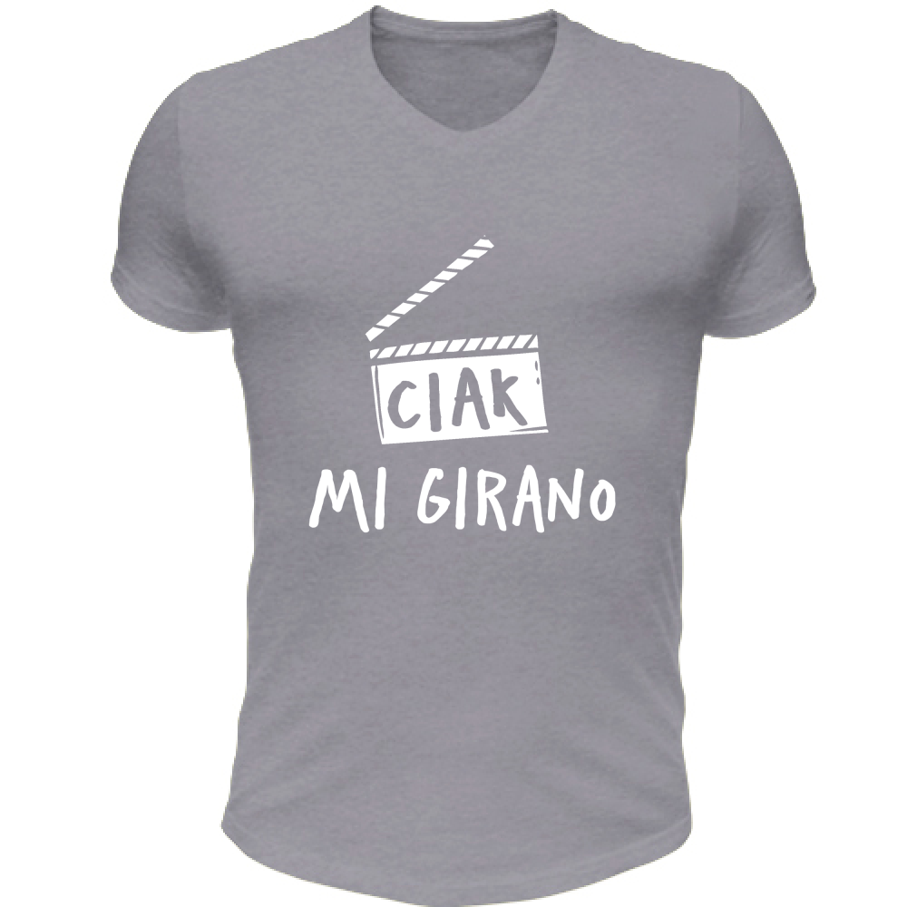 T-Shirt Unisex Scollo V Ciaaak - Scritte Divertenti