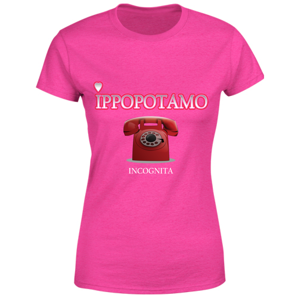 T-Shirt Donna Ippopotamo Incognita