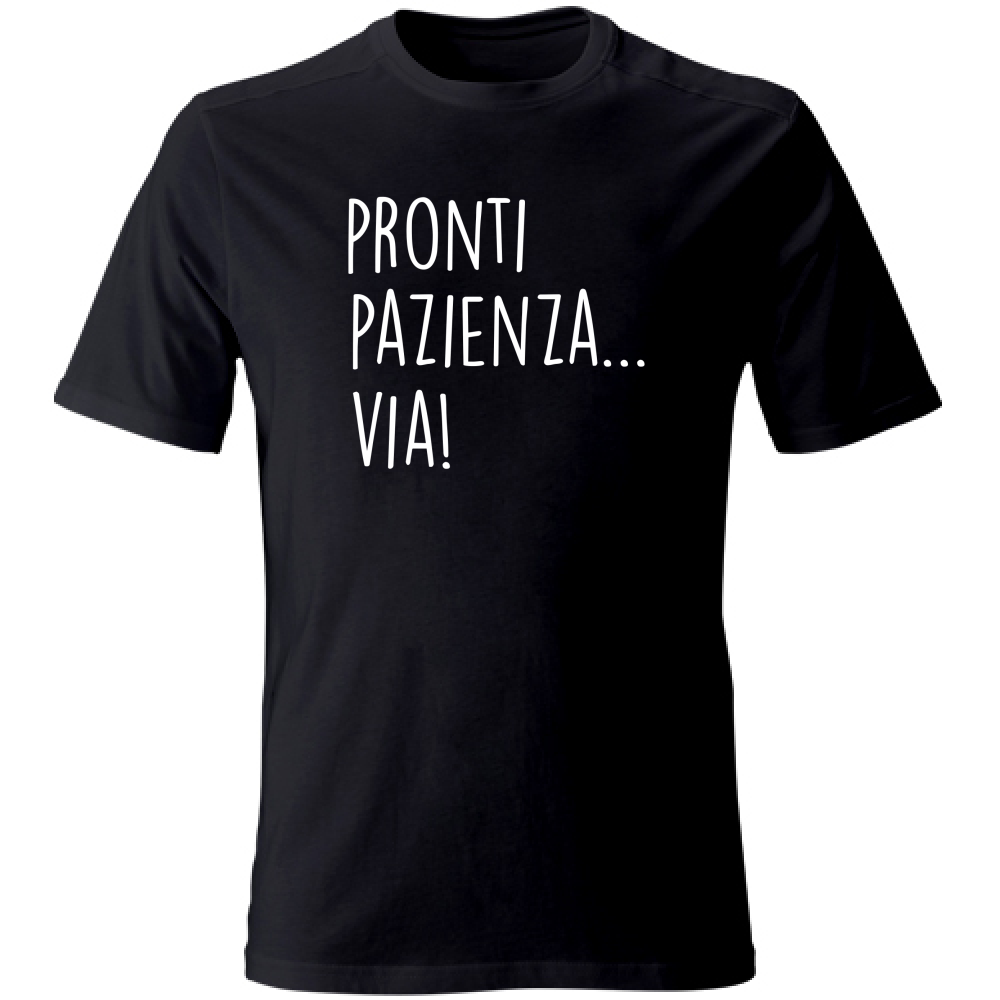 T-Shirt Unisex Large Pazienza - Scritte Divertenti