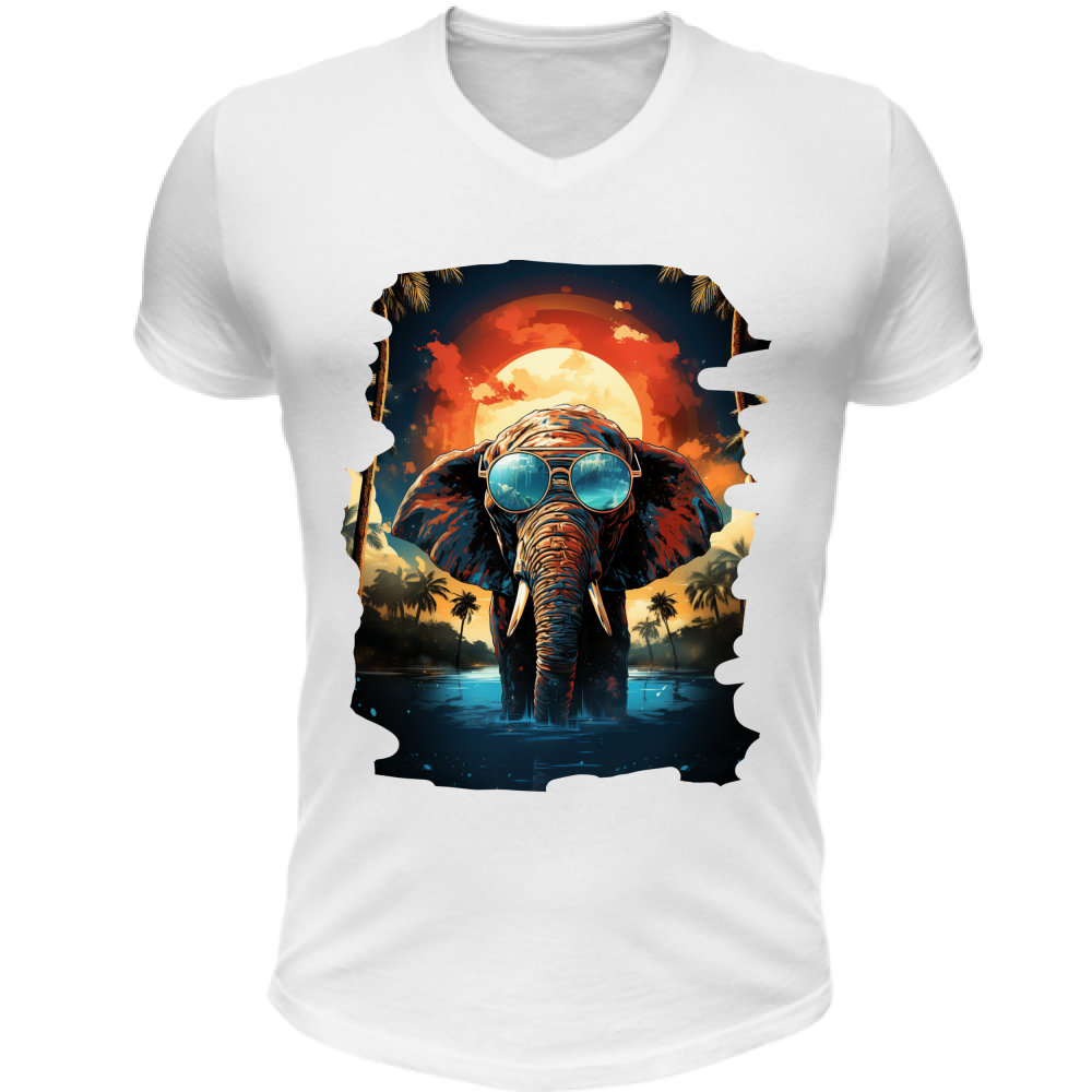 T-Shirt Unisex Scollo V Elephant from Miami
