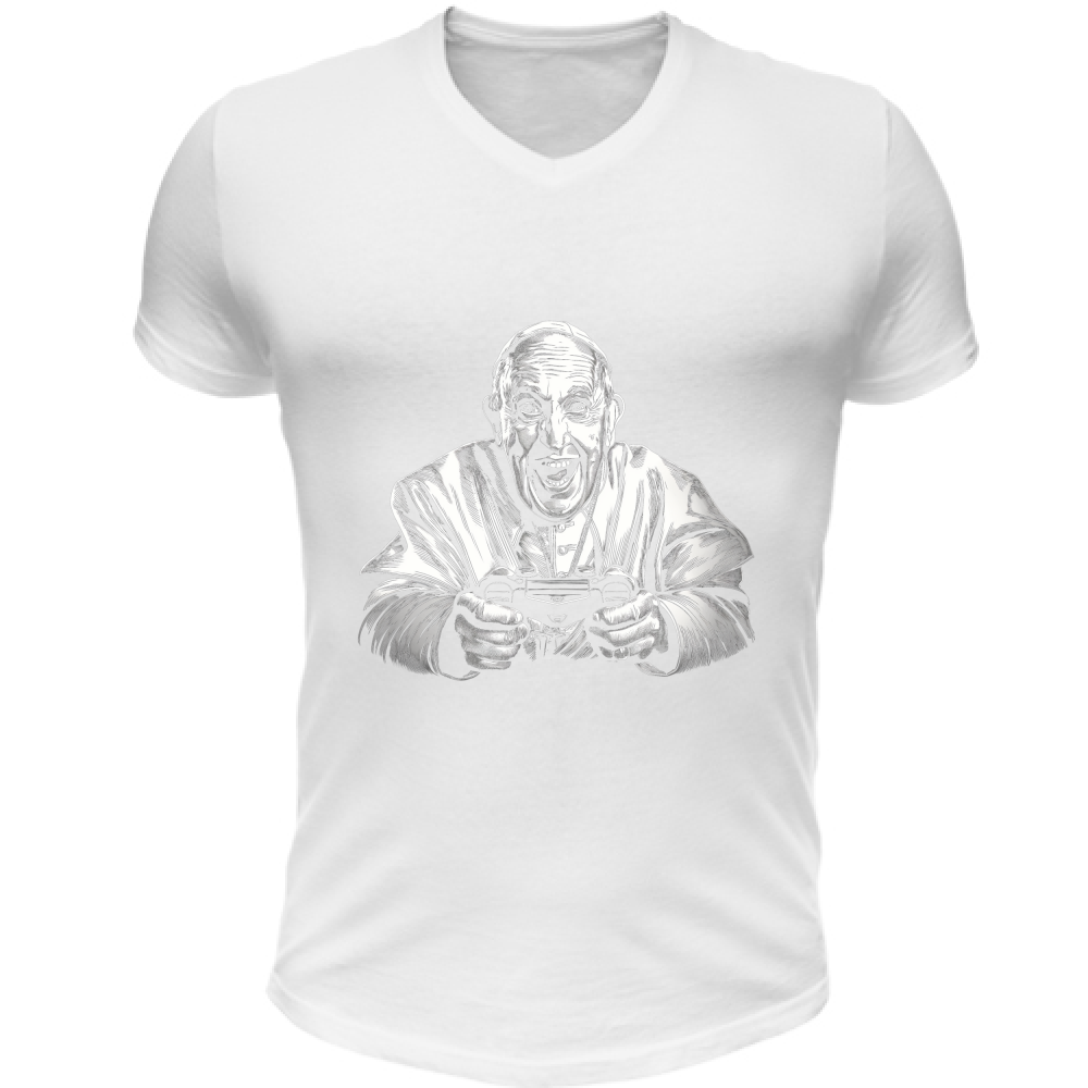 T-Shirt Unisex Scollo V Papa Gamer