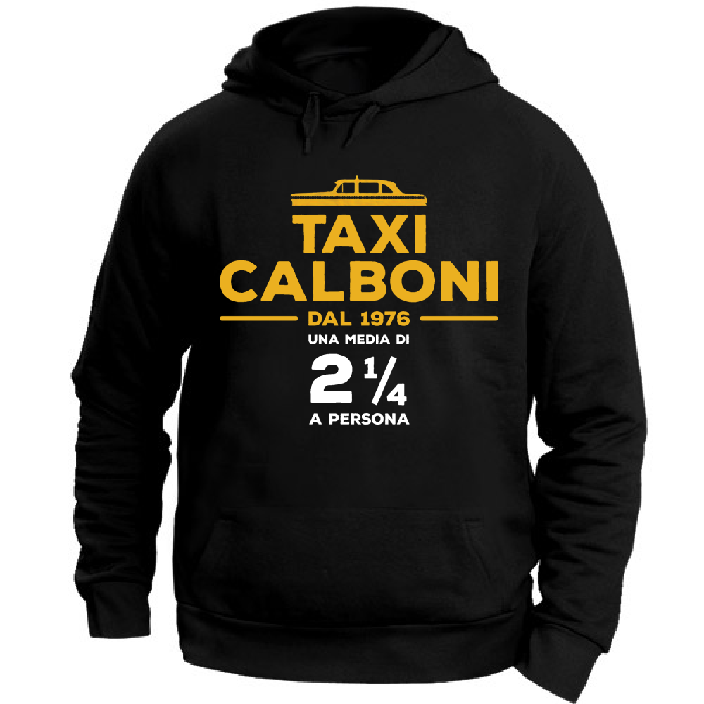 Felpa Unisex con Cappuccio Taxi Calboni