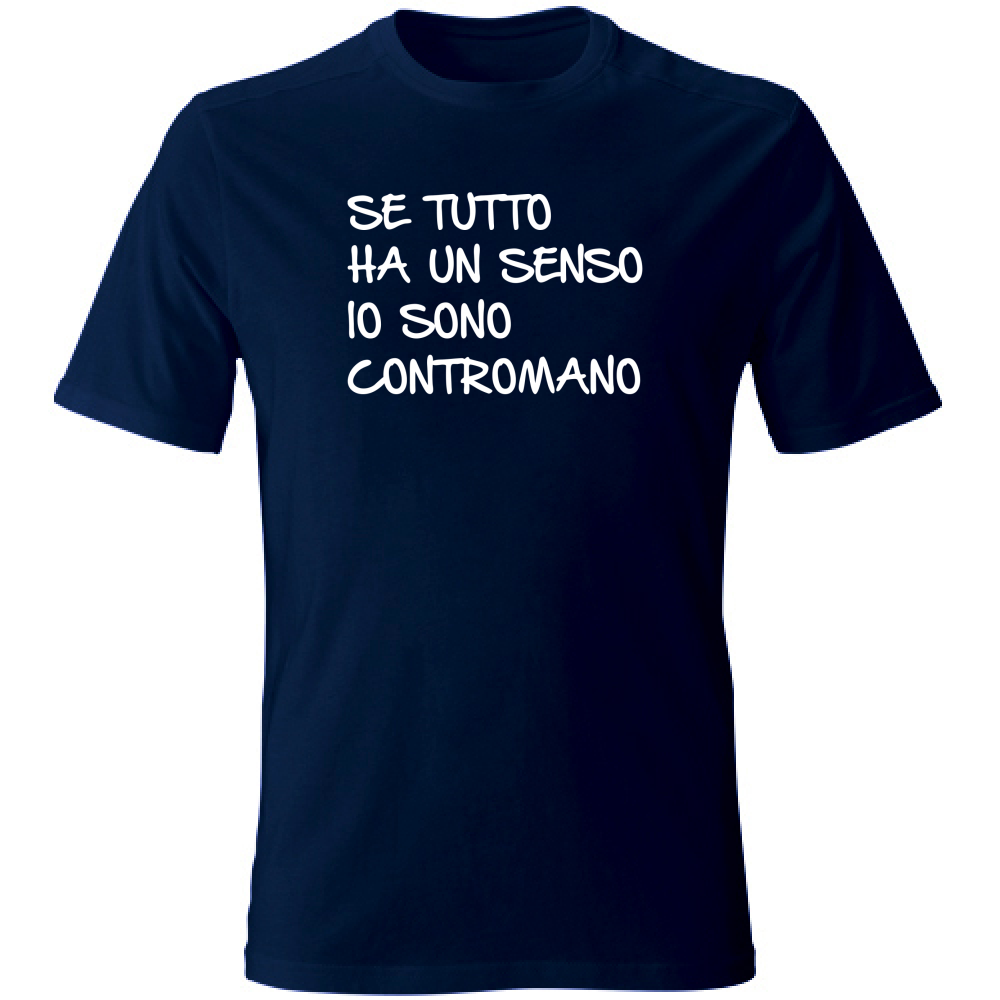 T-Shirt Unisex Large Contromano - Scritte Divertenti