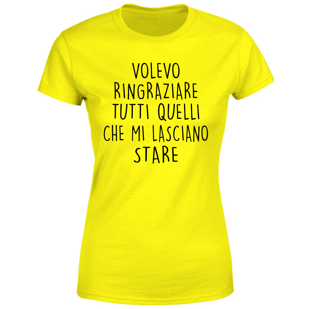 T-Shirt Donna Ringraziamenti - Scritte Divertenti - Chiara