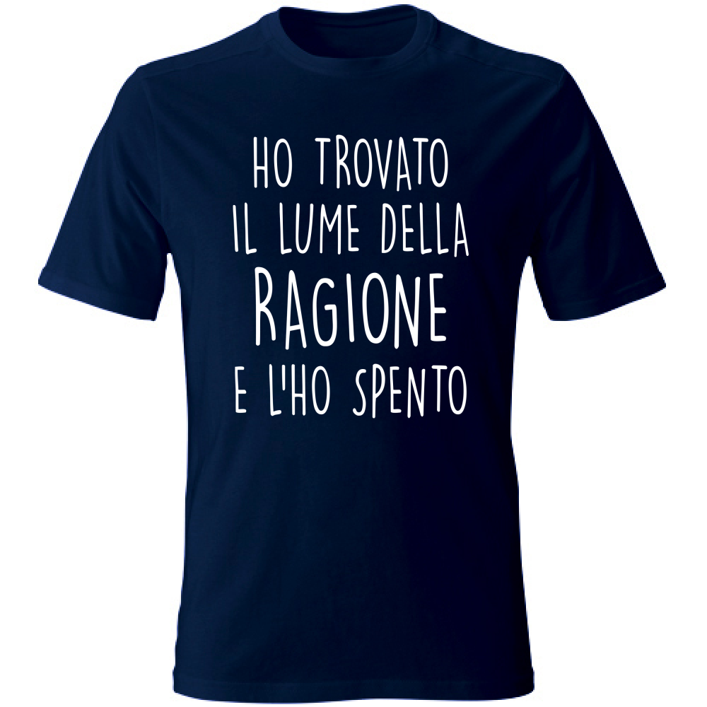 T-Shirt Unisex Lume della ragione - Scritte Divertenti