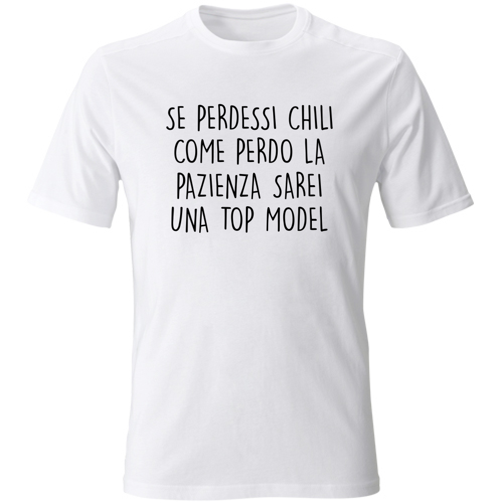 T-Shirt Unisex Top Model - Scritte Divertenti - Chiara