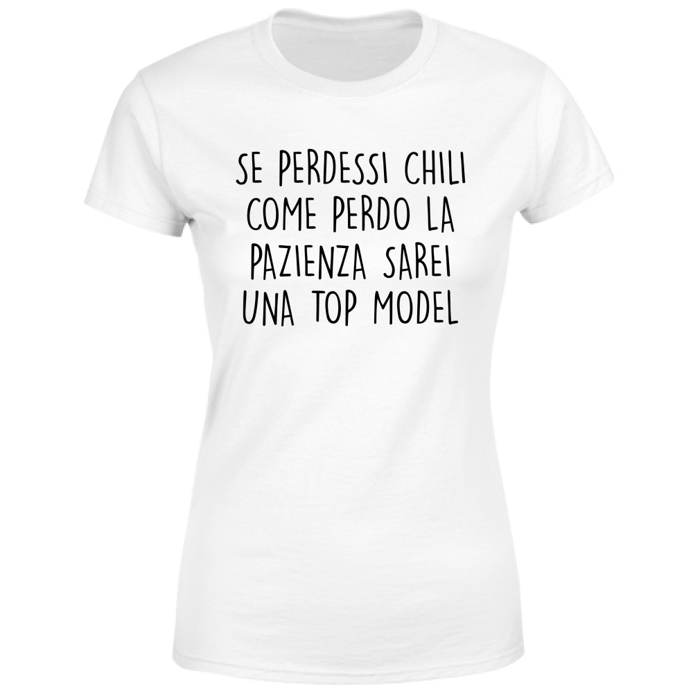 T-Shirt Donna Top Model - Scritte Divertenti - Chiara