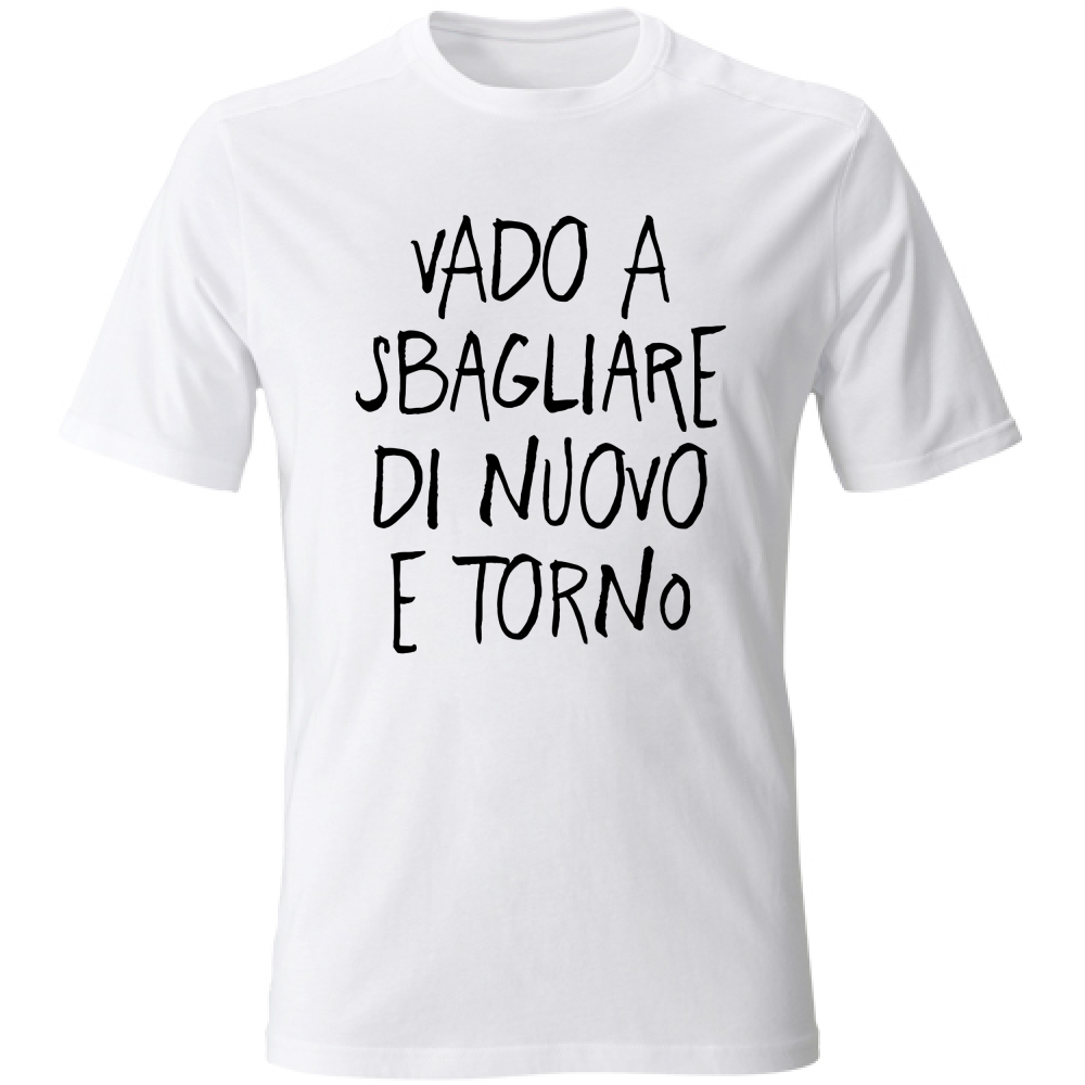 T-Shirt Unisex Sbagliare - Scritte Divertenti - Chiara