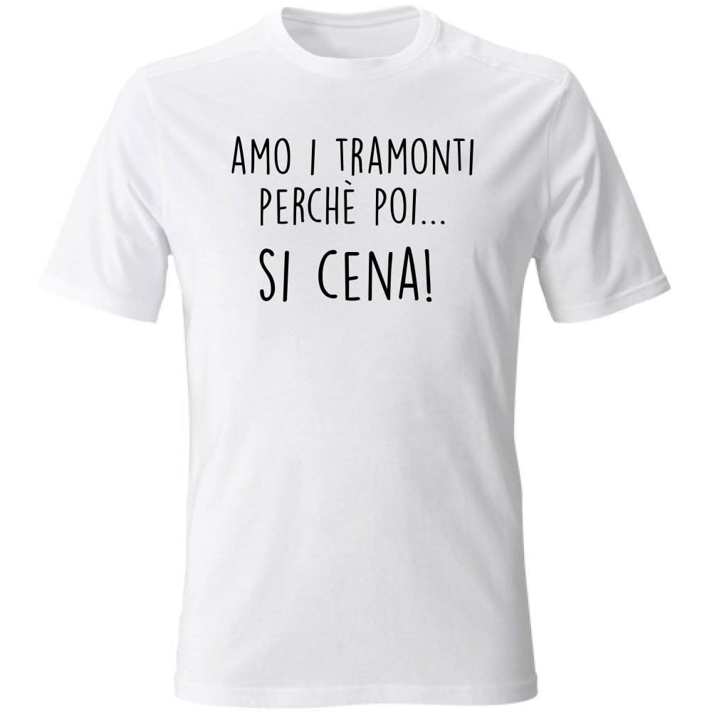 T-Shirt Unisex Si cena - Scritte Divertenti - Chiara