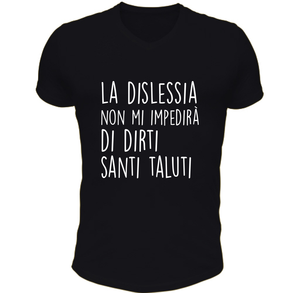 T-Shirt Unisex Scollo V Santi Taluti - Scritte Divertenti