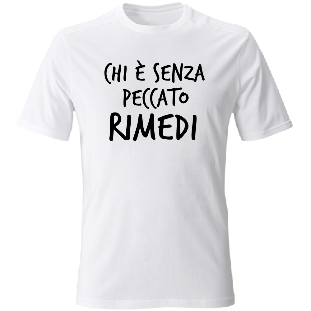 T-Shirt Unisex Peccato - Scritte Divertenti - Chiara