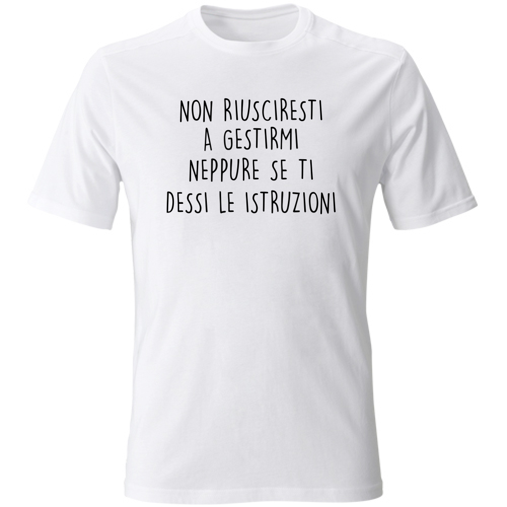 T-Shirt Unisex Istruzioni - Scritte Divertenti - Chiara