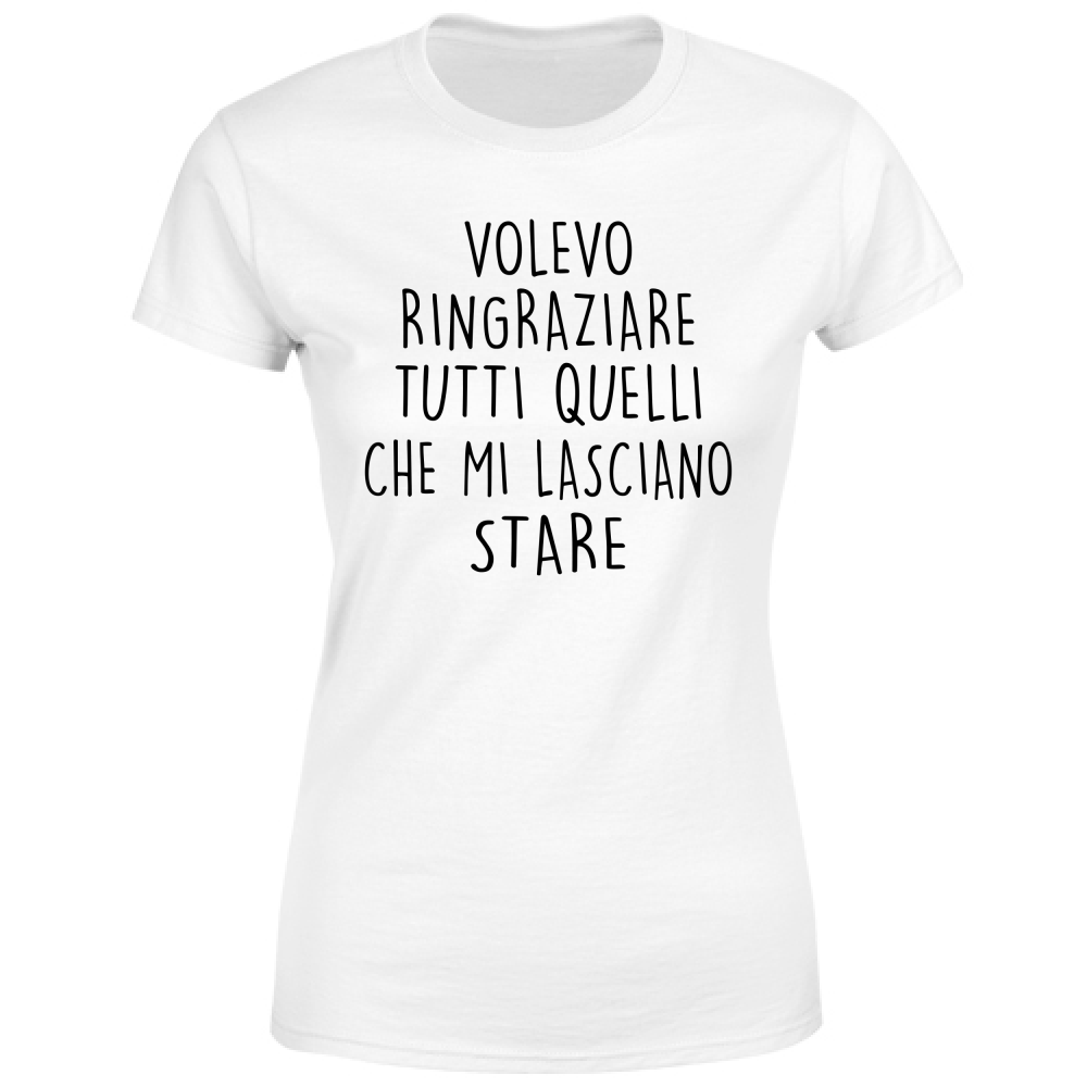 T-Shirt Donna Ringraziamenti - Scritte Divertenti - Chiara