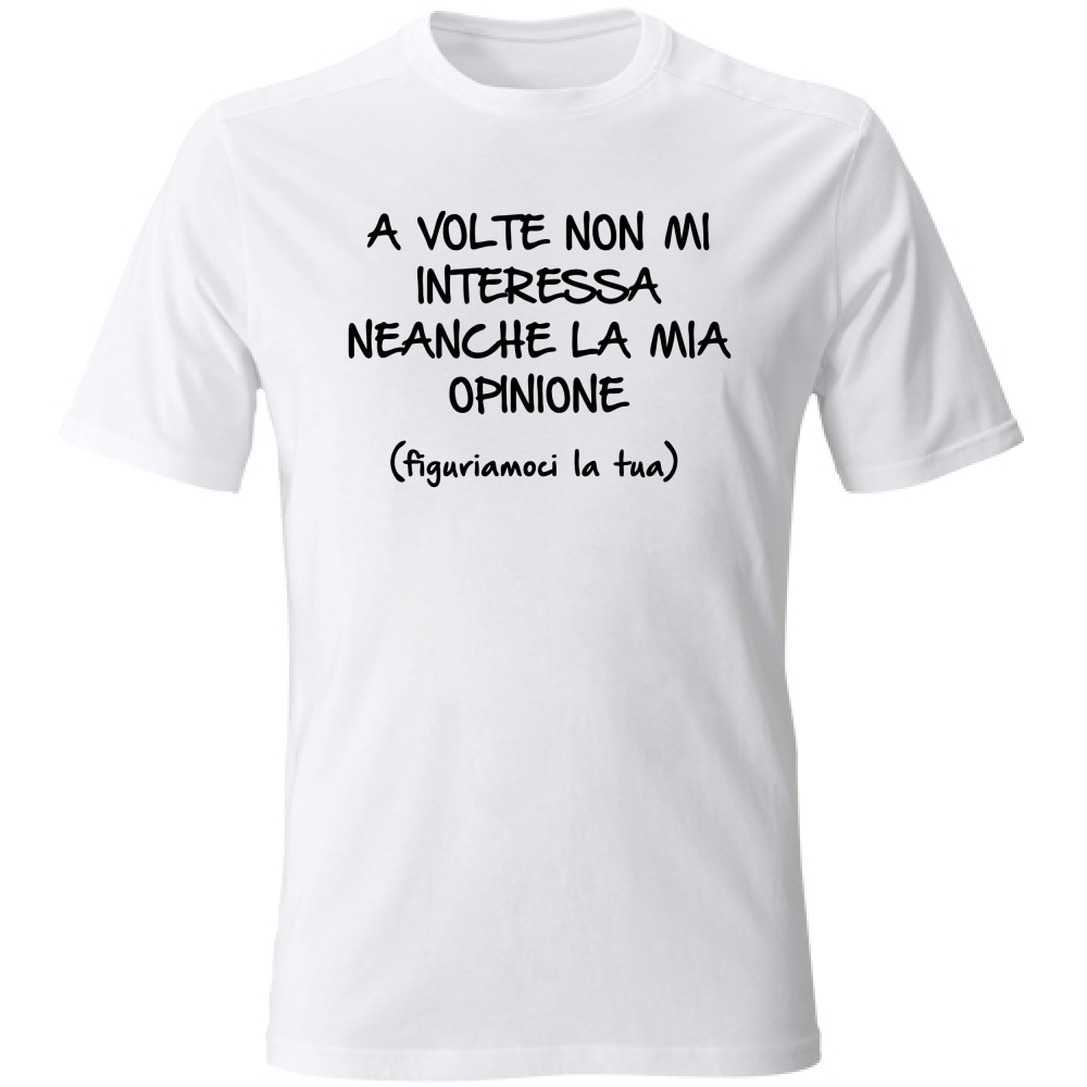 T-Shirt Unisex Non mi interessa - Scritte Divertenti - Chiara