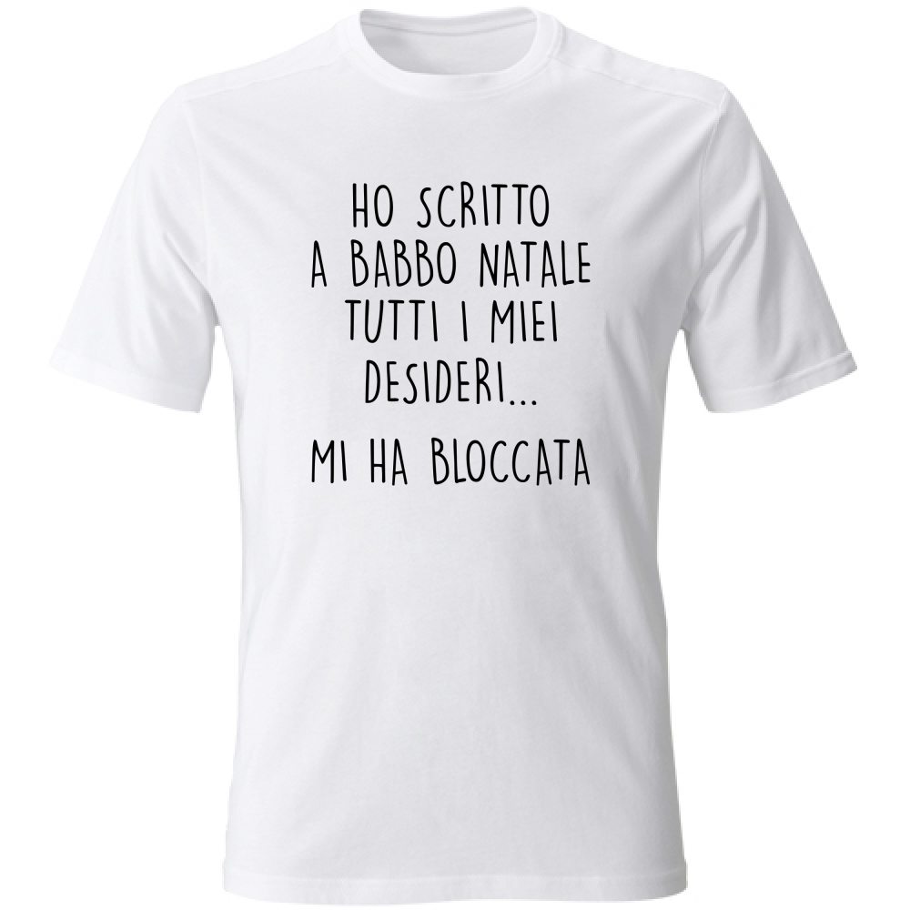 T-Shirt Unisex Babbo Natale - Scritte Divertenti - Chiara