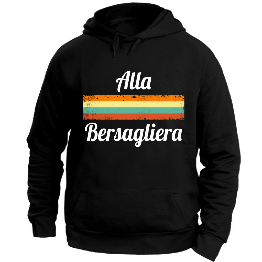 Felpa Unisex con Cappuccio Alla Bersagliera