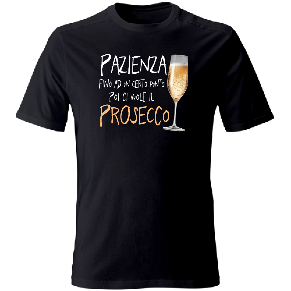 T-Shirt Unisex Large Pazienza fino ad un certo punto Scritte Divertenti