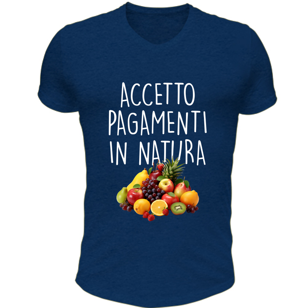 T-Shirt Unisex Scollo V In natura - Scritte Divertenti