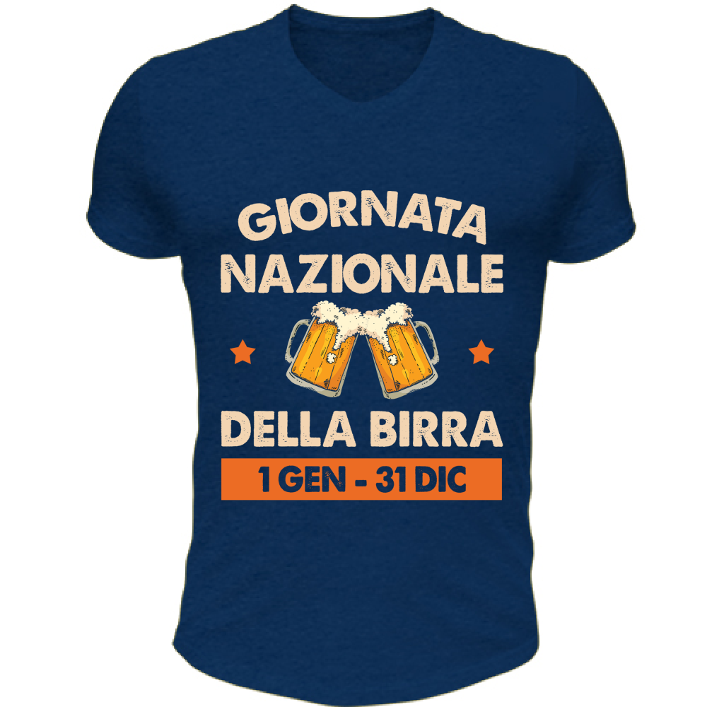 T-Shirt Unisex Scollo V Giornata nazionale della birra